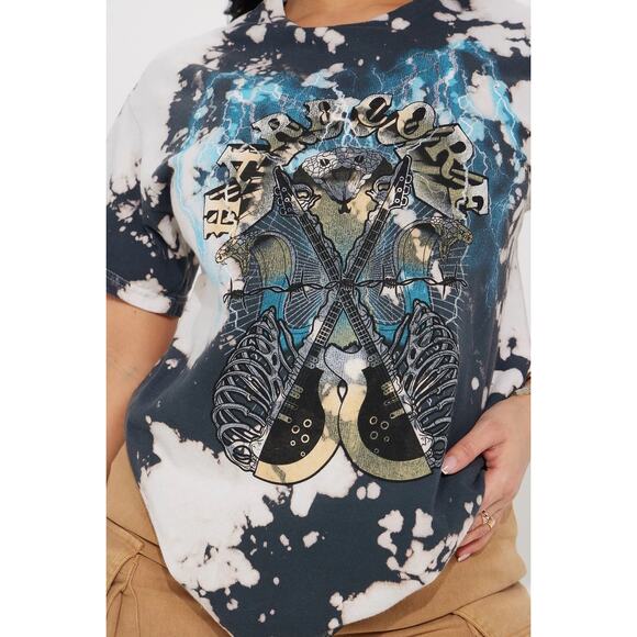 NWT Fashionova Hardcore Tshirt Tye Dye Hardcore Ladies Tshirt Tie Dye Size M - Picture 3 of 5